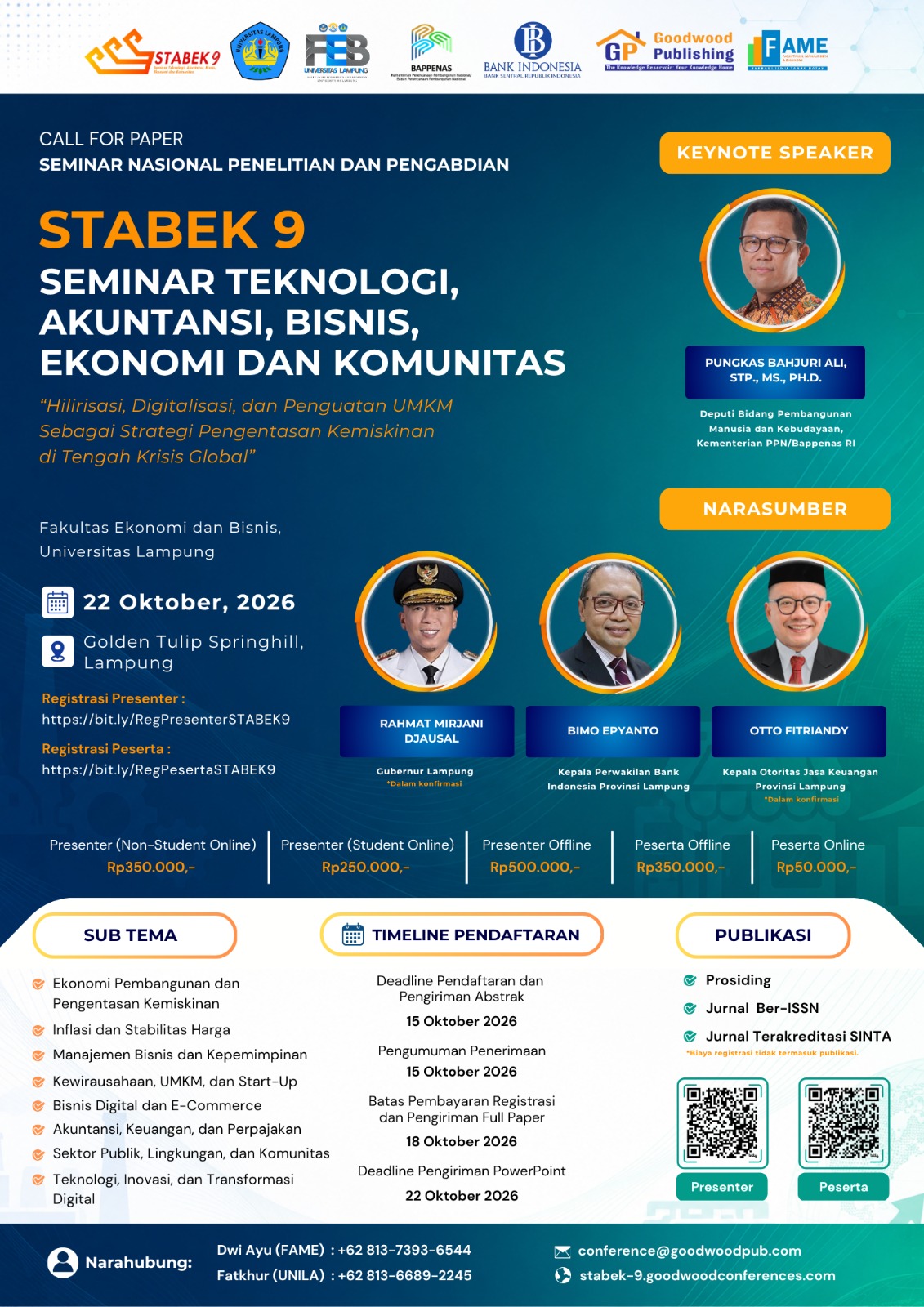 [STABEK 9] Seminar Teknologi, Akuntansi, Bisnis, Ekonomi dan Komunitas